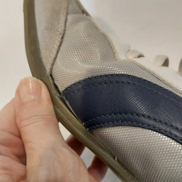 Salvatore Ferragamo Shoes Sneakers Mens 14 White Blue Gray Casual Sport Walking