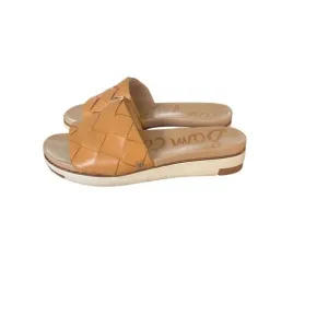 Sam Edelman Adaley Camel Brown Woven Slide Sandals Shoes Size 9M