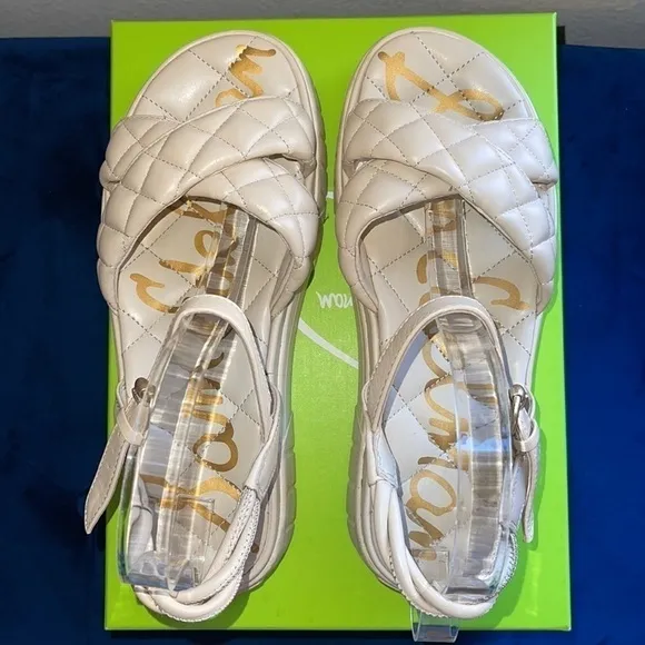 Sam Edelman Gravil Sand Leather Platform Sandals Sz. 8
