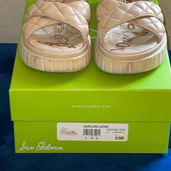 Sam Edelman Gravil Sand Leather Platform Sandals Sz. 8