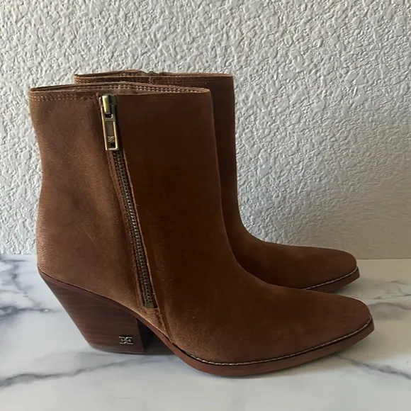 Sam Edelman Jane Fashion Booties , Frontier Brown Size 6.5 New in Box