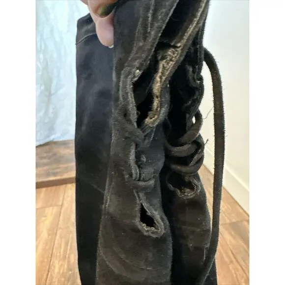 Sam Edelman Kayla Over-the-Knee Boots Suede Black 8 M US T1