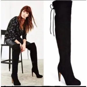 Sam Edelman Kayla Over-the-Knee Boots Suede Black 8 M US T1