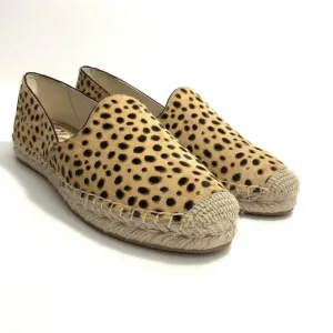 Sam Edelman Kesia Calf Hair Cheetah Print Espadrille Slip On Shoes Size 11 EUC