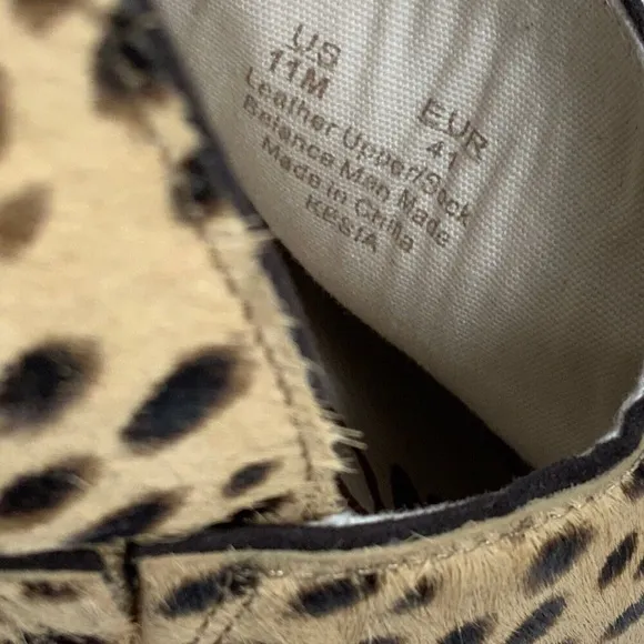 Sam Edelman Kesia Calf Hair Cheetah Print Espadrille Slip On Shoes Size 11 EUC