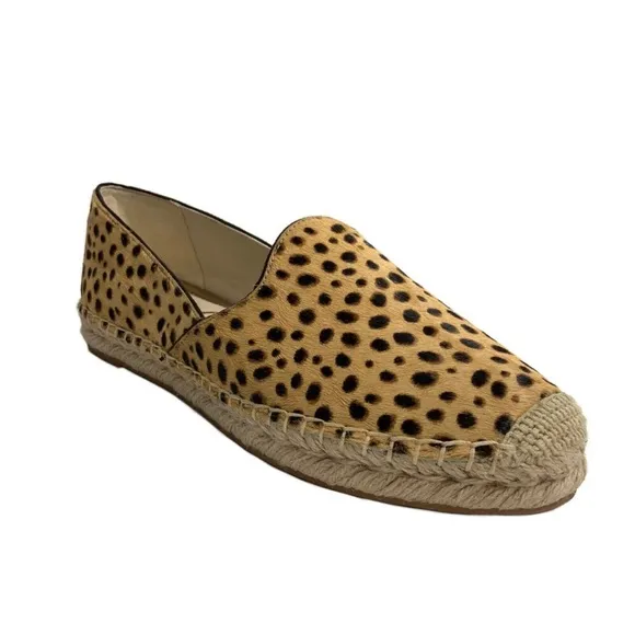 Sam Edelman Kesia Calf Hair Cheetah Print Espadrille Slip On Shoes Size 11 EUC
