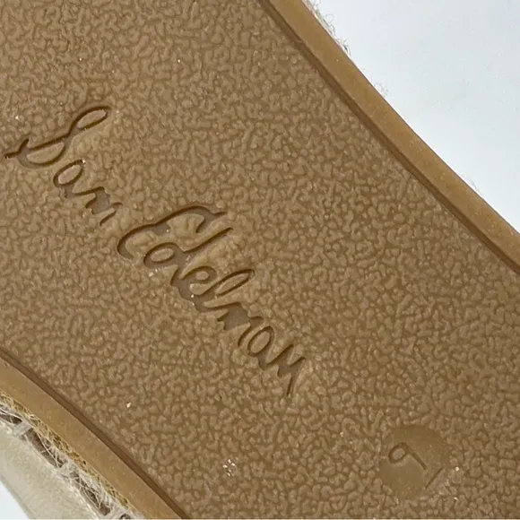 Sam Edelman Khloe Women Gold Metallic Espadrille Flat