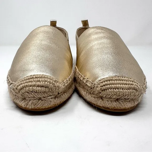 Sam Edelman Khloe Women Gold Metallic Espadrille Flat