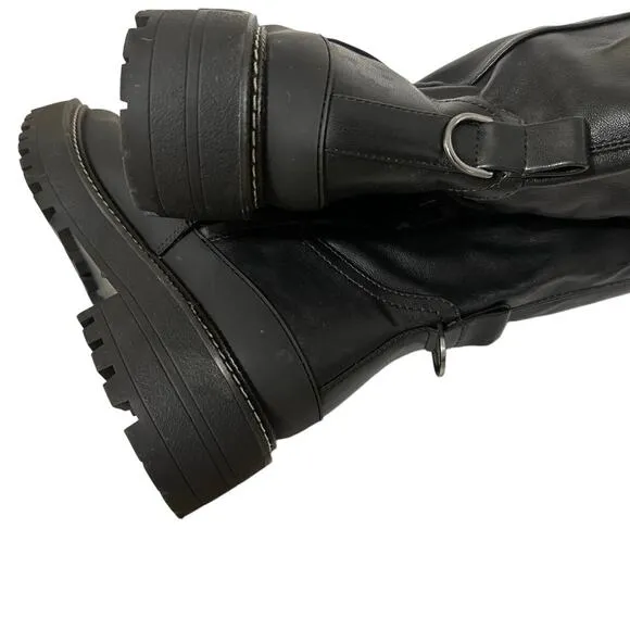 Sam Edelman Lerue NWOB Knee High Vegan Leather Platform Boots size 8.5