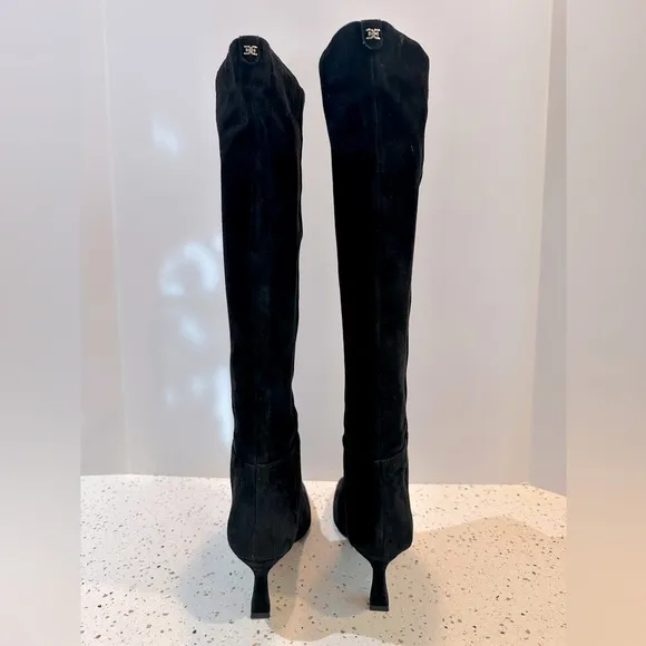 Sam Edelman Lillia Suede Leather Knee High Boots with Chic Heel‎