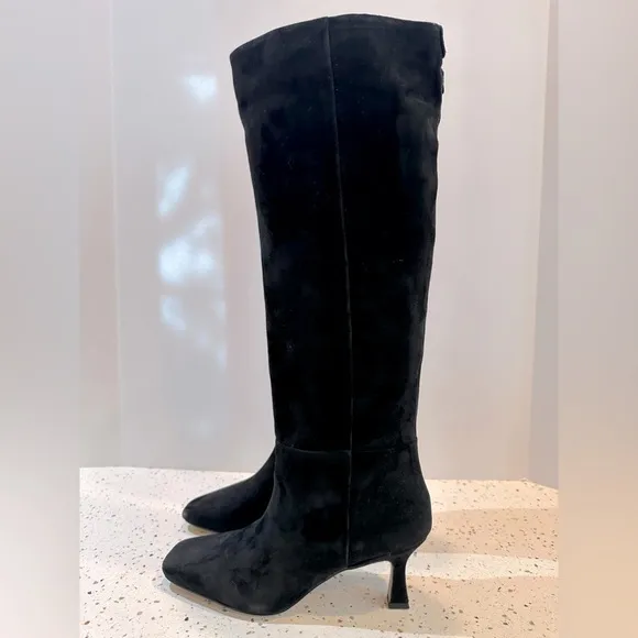 Sam Edelman Lillia Suede Leather Knee High Boots with Chic Heel‎