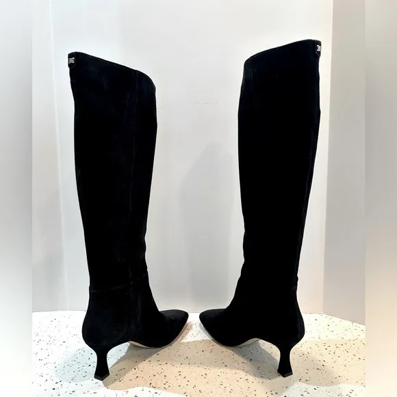 Sam Edelman Lillia Suede Leather Knee High Boots with Chic Heel‎