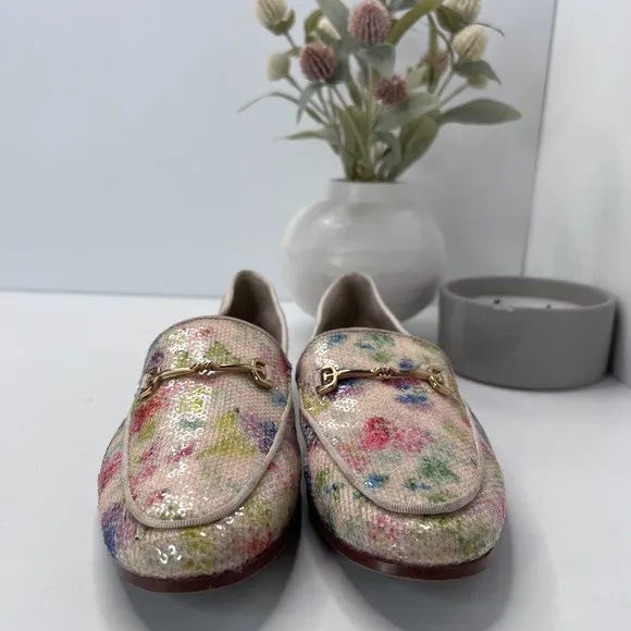 Sam Edelman Loraine Bit Sequin Loafer Sunflower Multi Women's US 7.5
