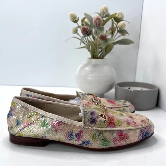 Sam Edelman Loraine Bit Sequin Loafer Sunflower Multi Women's US 7.5