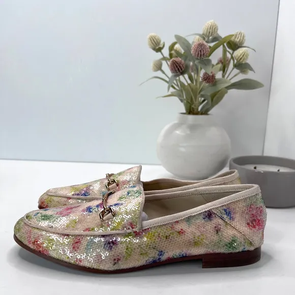 Sam Edelman Loraine Bit Sequin Loafer Sunflower Multi Women's US 7.5