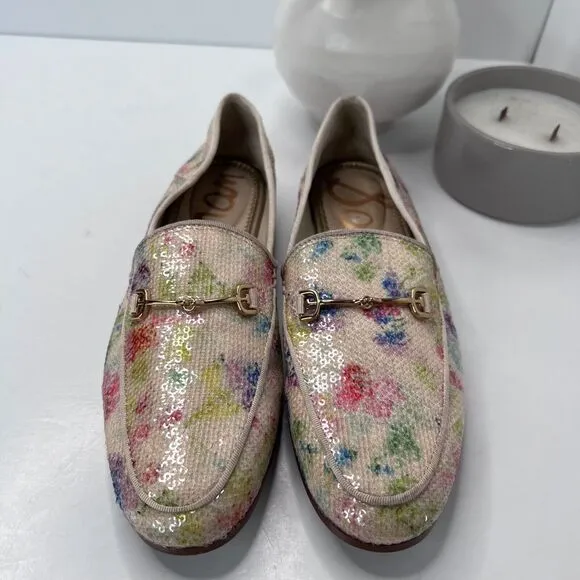 Sam Edelman Loraine Bit Sequin Loafer Sunflower Multi Women's US 7.5