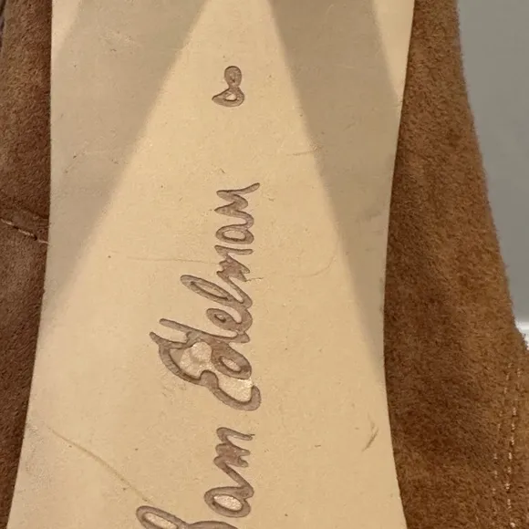 Sam Edelman Tan Fringe Ankle Boots
