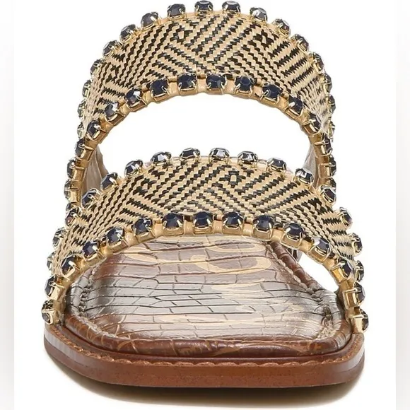 SAM EDELMAN Women's Hopie Rhinestone Slide Sandals