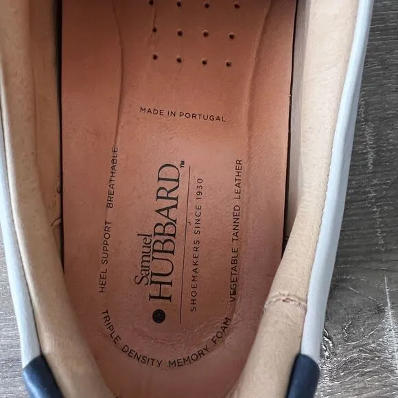 Samuel Hubbard Golf Shoes White Leather “36 Holes” Mens Size 10