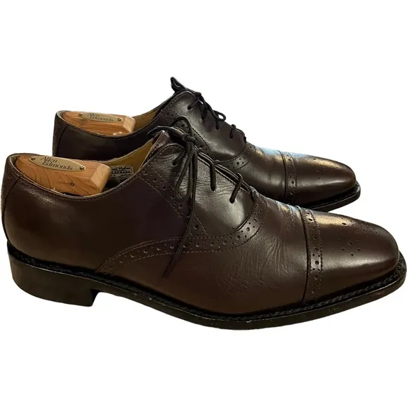 SAMUEL WINDSOR | Classic Cap Toe Oxford Shoes | Size 10 HANDMADE