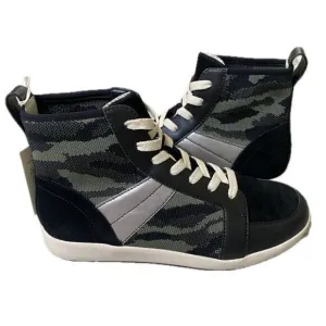 Sanctuary NEW High Top Sneaker Boots Major Mixed Media Camo Leather Shoes Sz 6.5