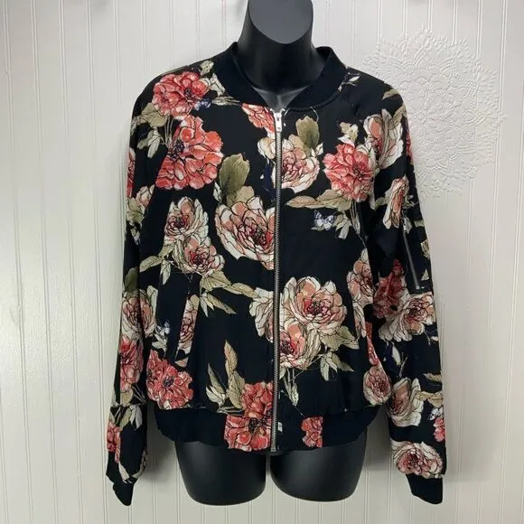 SANCTUARY Floral Bomber jacket