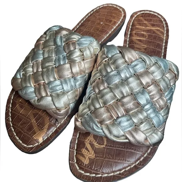 Sandals Sam Edelman Griffin Woven Slides size 7.
