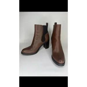 Sartore Paris Brown Leather Ankle Chelsea Vibram Heel Booties Women’s 38EU/7M US