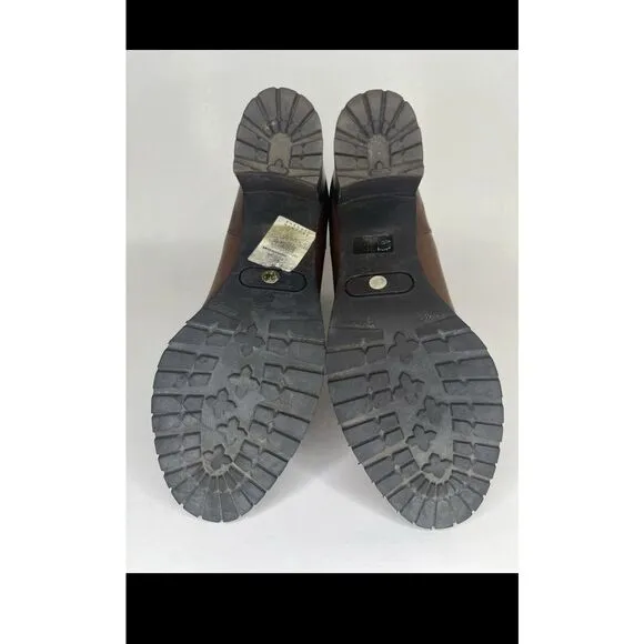Sartore Paris Brown Leather Ankle Chelsea Vibram Heel Booties Women’s 38EU/7M US
