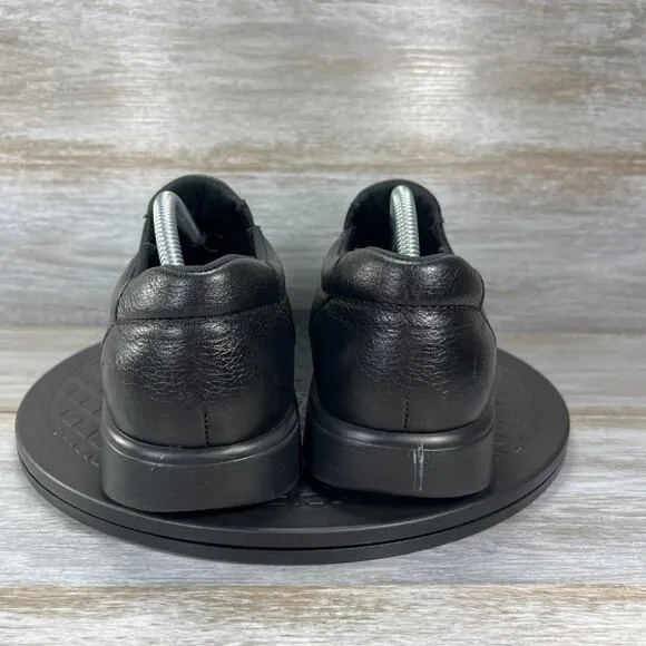 SAS Men's Side Gore Black Leather Slip On Loafer Walking Shoes Size 9.5