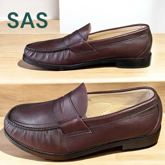 SAS-Men’s size 11.5 Penny 40 Slip-On Leather Loafer. Handcrafted in Texas. EUC!