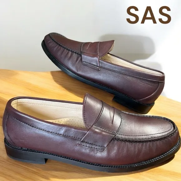 SAS-Men’s size 11.5 Penny 40 Slip-On Leather Loafer. Handcrafted in Texas. EUC!