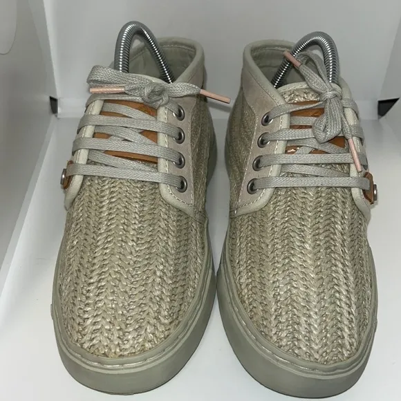 SATORISAN Hamoru Tropic Woven Raffia HighTop Sneaker Shoes Women’s 38 US 7