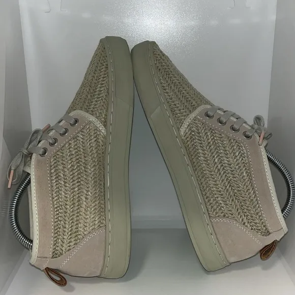 SATORISAN Hamoru Tropic Woven Raffia HighTop Sneaker Shoes Women’s 38 US 7