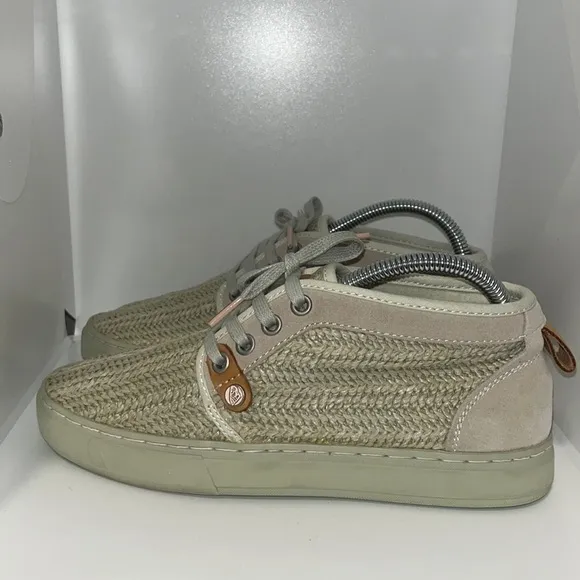 SATORISAN Hamoru Tropic Woven Raffia HighTop Sneaker Shoes Women’s 38 US 7
