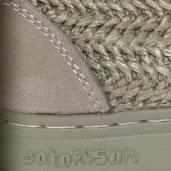 SATORISAN Hamoru Tropic Woven Raffia HighTop Sneaker Shoes Women’s 38 US 7