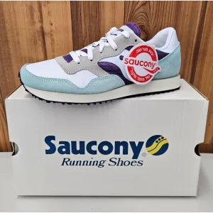 Saucony DXN Trainer Vintage White/Purple Women's Running Shoes Size 6.5