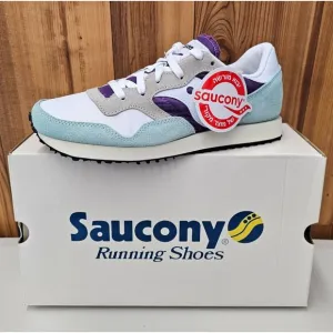 Saucony DXN Trainer Vintage White/Purple Women's Running Shoes Size 9