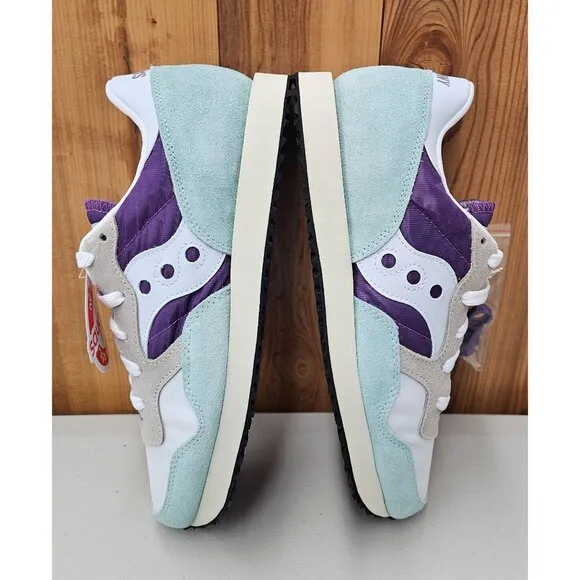 Saucony DXN Trainer Vintage White/Purple Women's Running Shoes Size 9
