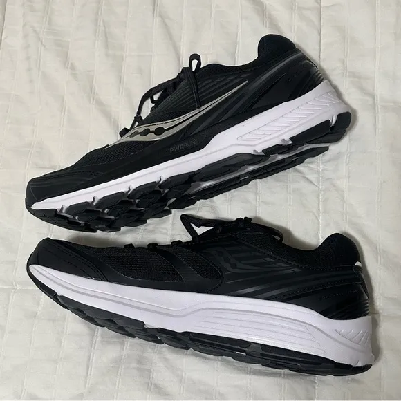Saucony Echelon 8 Mens Size 10.5 Black Running Walking Shoes Sneakers