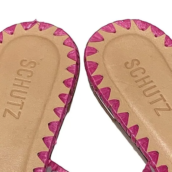 Schutz Pink Aya Sandals Size 11