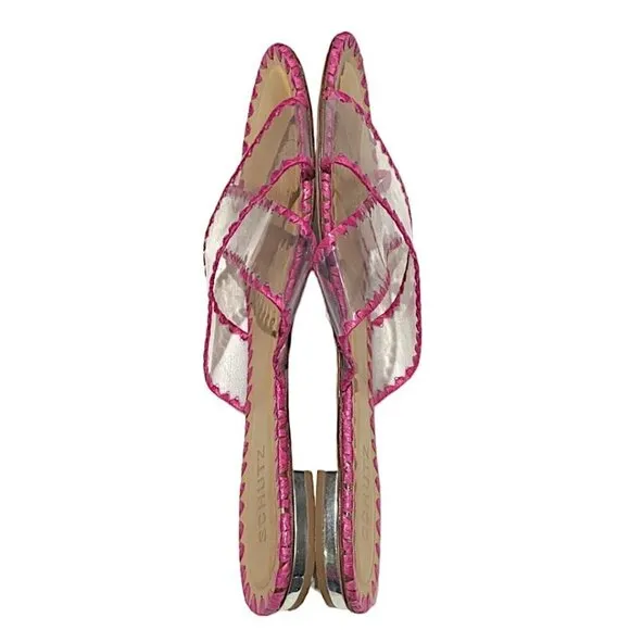 Schutz Pink Aya Sandals Size 11