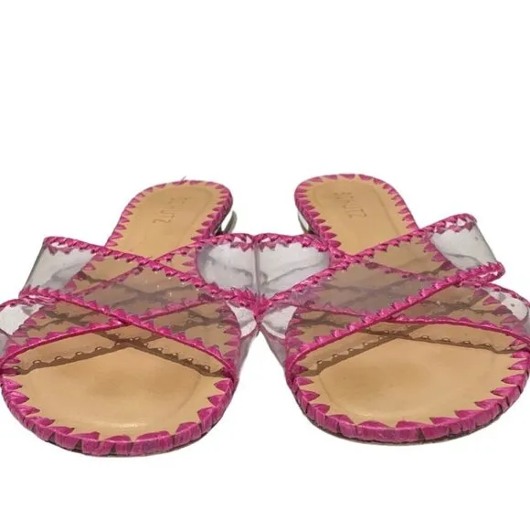Schutz Pink Aya Sandals Size 11