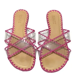 Schutz Pink Aya Sandals Size 11