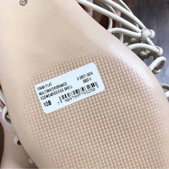 SCHUTZ • Tinah Woven Flat sandal Eggshell cream ecru braided leather Evereve