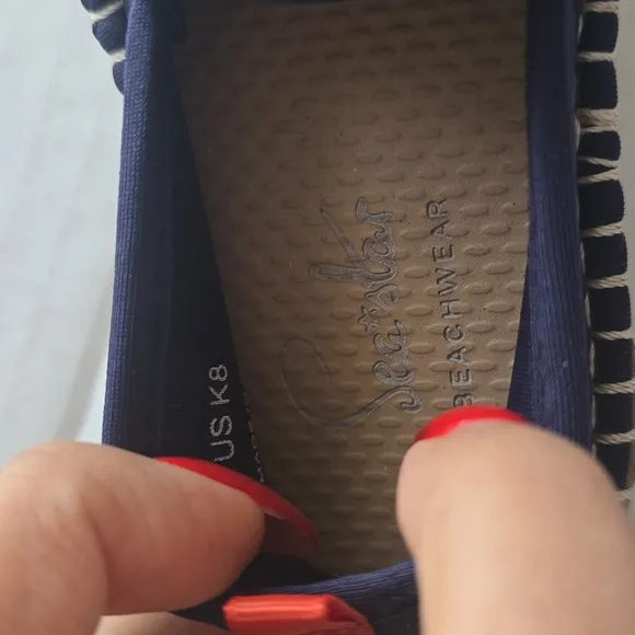 Sea Star Beachware Mariner Espadrille Dark Navy Kids Slip-On Shoes K8