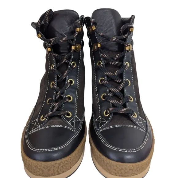 SEE BY CHLOE Brown Wedge Boots .. size 40/US 9.5