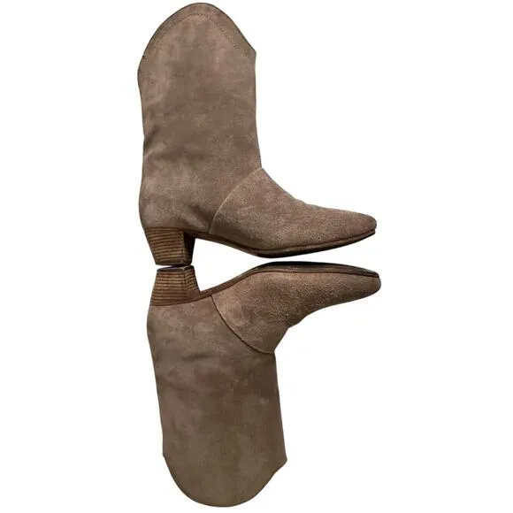 See By Chloe Heeled Suede Leather Mid Calf Boots Women’s Sz 36.5 Festival Boho
