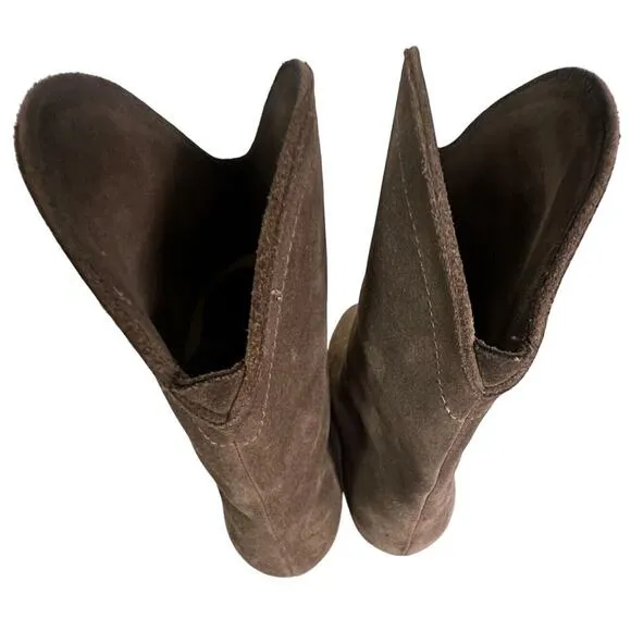 See By Chloe Heeled Suede Leather Mid Calf Boots Women’s Sz 36.5 Festival Boho