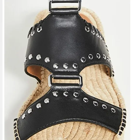 See by Chloe Yuna Espadrille Woven Studded Leather Sandals